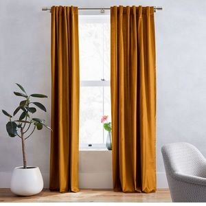 West Elm Curtains in Golden Oak